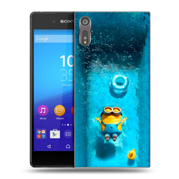 Пластиковый чехол на Sony Xperia XZ с принтом Миньоны Пластиковый чехол на Sony Xperia XZ с принтом Миньоны