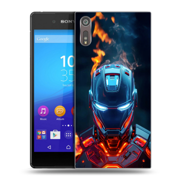 Пластиковый чехол на Sony Xperia XZ с принтом IronMan Железный человек Пластиковый чехол на Sony Xperia XZ с принтом IronMan Железный человек