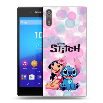 Пластиковый чехол на Sony Xperia XZ с принтом Лило и Стич