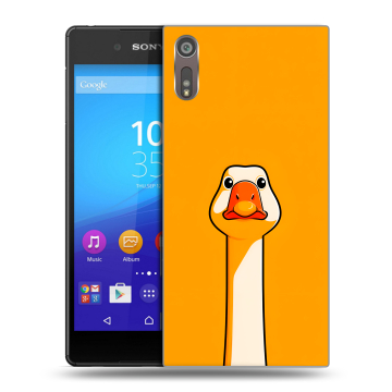 Пластиковый чехол на Sony Xperia XZ с принтом Смешная утка Пластиковый чехол на Sony Xperia XZ с принтом Смешная утка