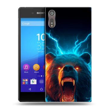 Пластиковый чехол на Sony Xperia XZ с принтом Медведь Пластиковый чехол на Sony Xperia XZ с принтом Медведь