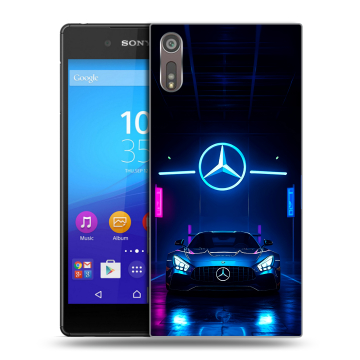 Пластиковый чехол на Sony Xperia XZ с принтом Mercedes Мерседес