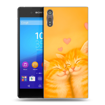 Пластиковый чехол на Sony Xperia XZ с принтом Милые котята