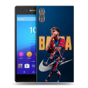 Пластиковый чехол на Sony Xperia XZ с принтом Барселона Barca Yamal 
