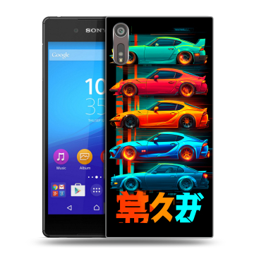 Пластиковый чехол на Sony Xperia XZ с принтом машины тачки Пластиковый чехол на Sony Xperia XZ с принтом машины тачки