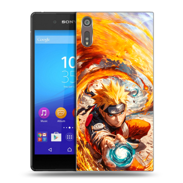 Пластиковый чехол на Sony Xperia XZ с принтом Аниме Наруто Naruto