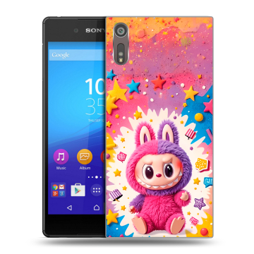 Пластиковый чехол на Sony Xperia XZ с принтом Labubu Лабубу