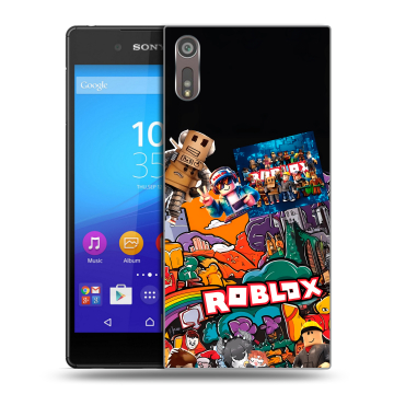 Пластиковый чехол на Sony Xperia XZ с принтом Roblox Роблокс