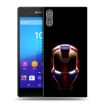 Пластиковый чехол на Sony Xperia XZ с принтом IronMan Железный человек