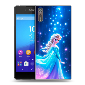 Пластиковый чехол на Sony Xperia XZ с принтом Холодное сердце Frozen