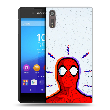 Пластиковый чехол на Sony Xperia XZ с принтом Spiderman Человек паук Пластиковый чехол на Sony Xperia XZ с принтом Spiderman Человек паук