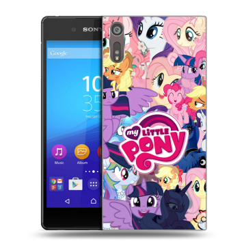 Пластиковый чехол на Sony Xperia XZ с принтом My little pony Дружба чудо Пластиковый чехол на Sony Xperia XZ с принтом My little pony Дружба чудо