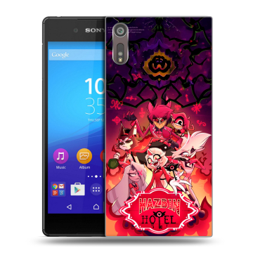 Пластиковый чехол на Sony Xperia XZ с принтом Hazbin Hotel Отель Хазбин