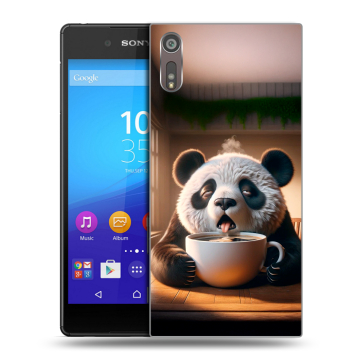Пластиковый чехол на Sony Xperia XZ с принтом смешная панда Пластиковый чехол на Sony Xperia XZ с принтом смешная панда