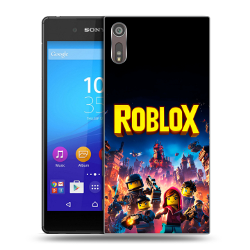 Пластиковый чехол на Sony Xperia XZ с принтом Roblox Роблокс