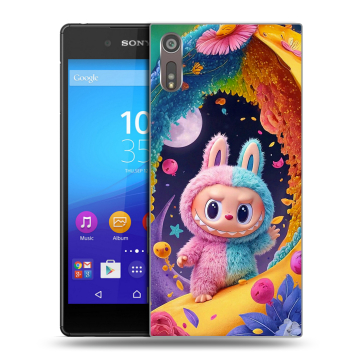 Пластиковый чехол на Sony Xperia XZ с принтом Labubu Лабубу Пластиковый чехол на Sony Xperia XZ с принтом Labubu Лабубу