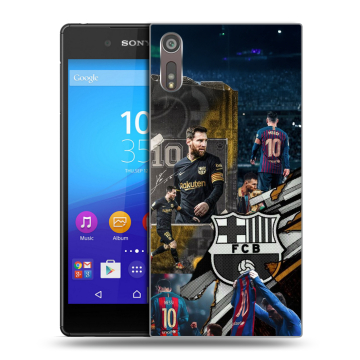 Пластиковый чехол на Sony Xperia XZ с принтом Messi Barcelona