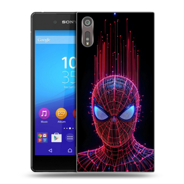 Пластиковый чехол на Sony Xperia XZ с принтом Spiderman Человек паук