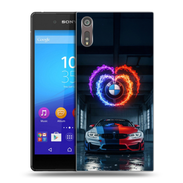 Пластиковый чехол на Sony Xperia XZ с принтом BMW БМВ