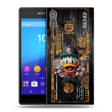 Пластиковый чехол на Sony Xperia XZ с принтом Дональд Дак Доллар
