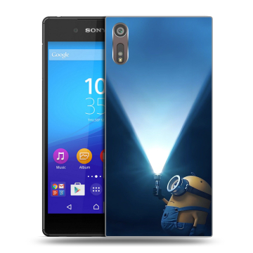 Пластиковый чехол на Sony Xperia XZ с принтом Миньоны