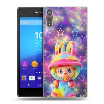 Пластиковый чехол на Sony Xperia XZ с принтом Labubu Лабубу
