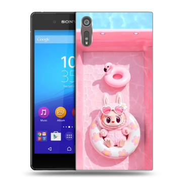 Пластиковый чехол на Sony Xperia XZ с принтом Labubu Лабубу