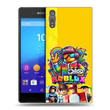 Пластиковый чехол на Sony Xperia XZ с принтом Roblox Роблокс