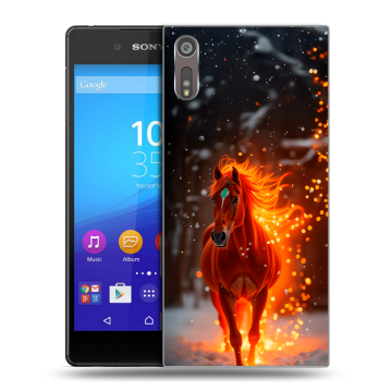Пластиковый чехол на Sony Xperia XZ с принтом Новый год Пластиковый чехол на Sony Xperia XZ с принтом Новый год