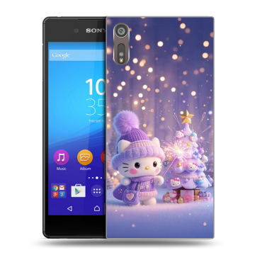 Пластиковый чехол на Sony Xperia XZ с принтом Новый год Пластиковый чехол на Sony Xperia XZ с принтом Новый год