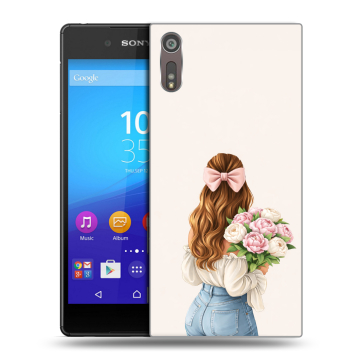 Пластиковый чехол на Sony Xperia XZ с принтом женский