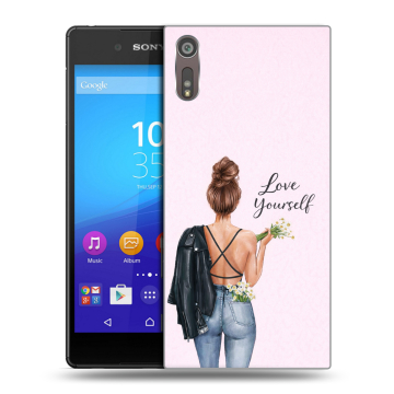 Пластиковый чехол на Sony Xperia XZ с принтом женский
