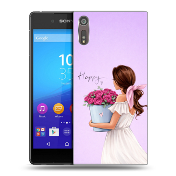 Пластиковый чехол на Sony Xperia XZ с принтом женский