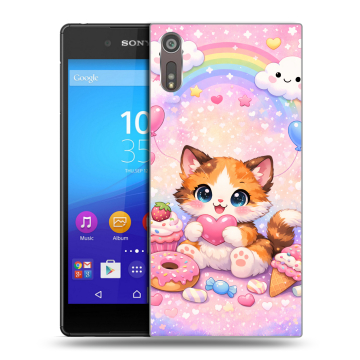 Пластиковый чехол на Sony Xperia XZ с принтом для девочек