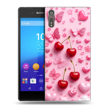 Пластиковый чехол на Sony Xperia XZ с принтом для девочек