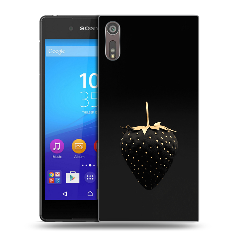 Пластиковый чехол на Sony Xperia XZ с принтом Черная клубника Пластиковый чехол на Sony Xperia XZ с принтом Черная клубника