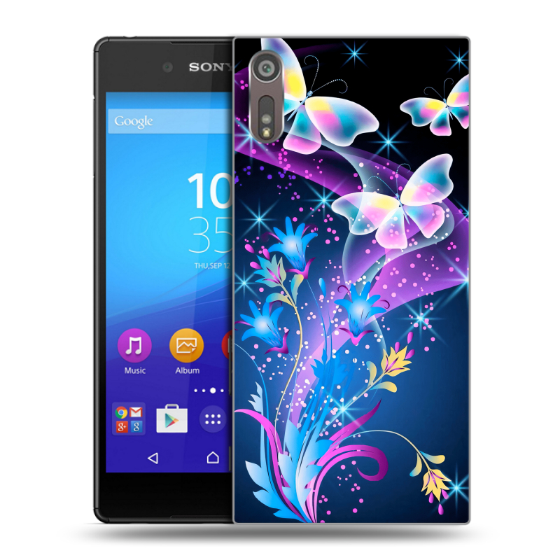 Пластиковый чехол на Sony Xperia XZ с принтом Бабочки Пластиковый чехол на Sony Xperia XZ с принтом Бабочки