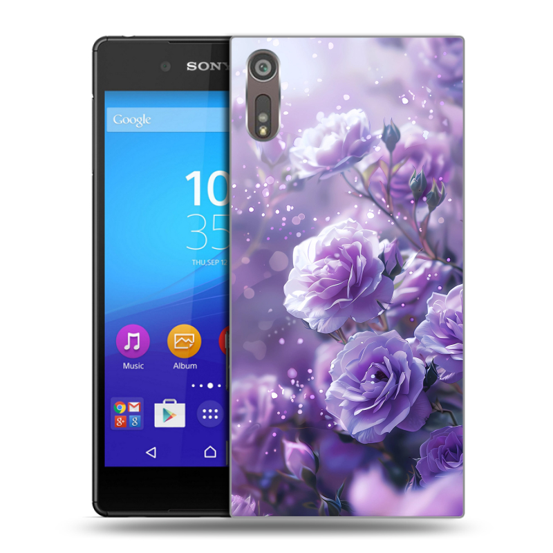Пластиковый чехол на Sony Xperia XZ с принтом Розы цветы Пластиковый чехол на Sony Xperia XZ с принтом Розы цветы