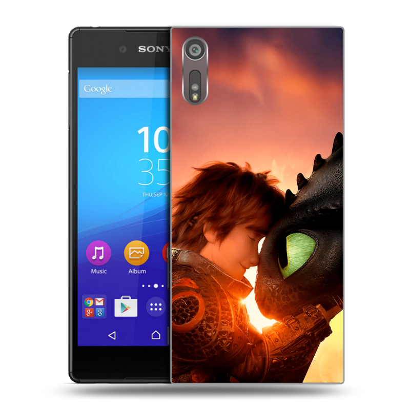 Пластиковый чехол на Sony Xperia XZ с принтом Как приручить дракона Пластиковый чехол на Sony Xperia XZ с принтом Как приручить дракона