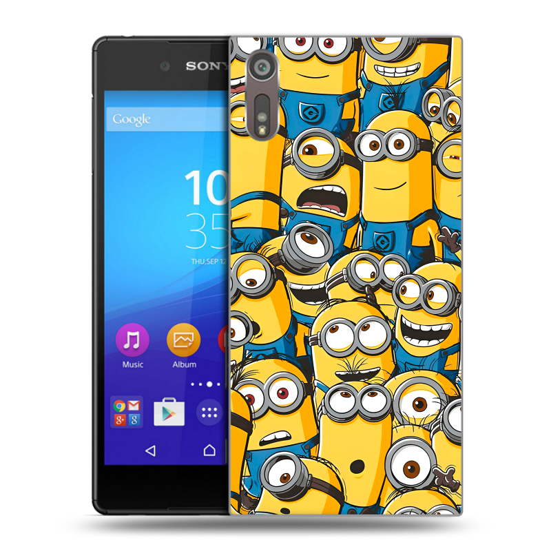 Пластиковый чехол на Sony Xperia XZ с принтом Миньоны Пластиковый чехол на Sony Xperia XZ с принтом Миньоны
