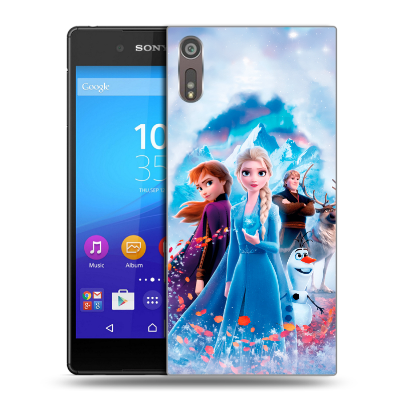 Пластиковый чехол на Sony Xperia XZ с принтом Холодное сердце Frozen Пластиковый чехол на Sony Xperia XZ с принтом Холодное сердце Frozen