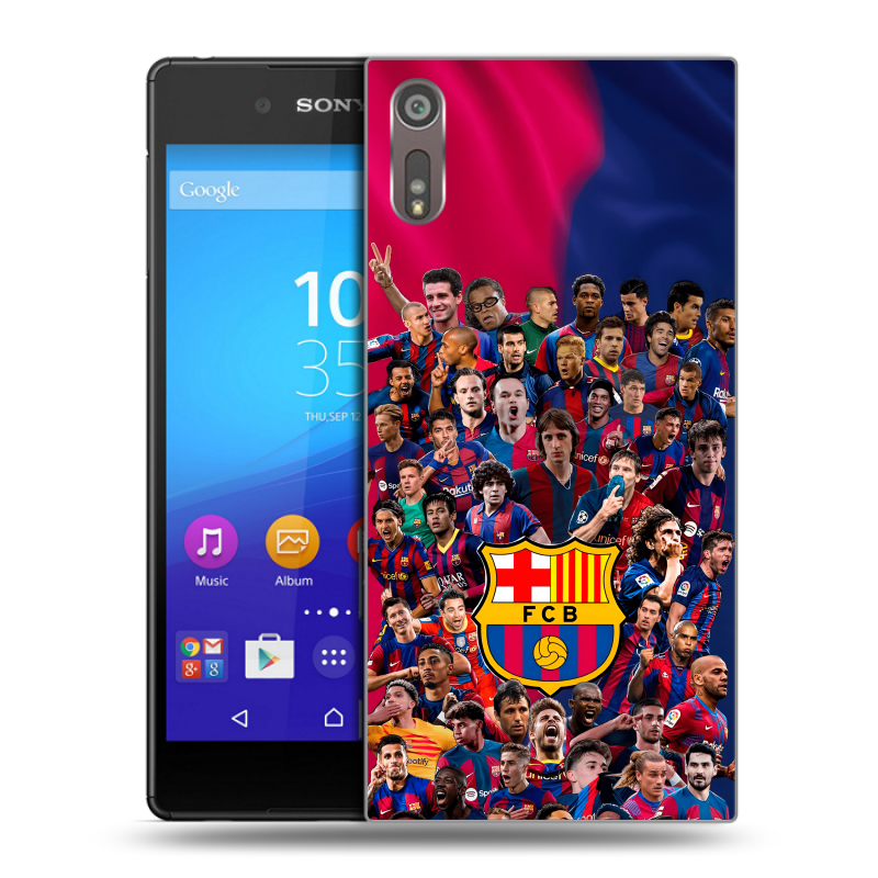 Пластиковый чехол на Sony Xperia XZ с принтом Барселона Barcelona Пластиковый чехол на Sony Xperia XZ с принтом Барселона Barcelona