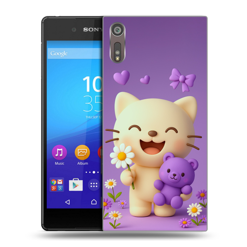 Пластиковый чехол на Sony Xperia XZ с принтом для девочек Пластиковый чехол на Sony Xperia XZ с принтом для девочек