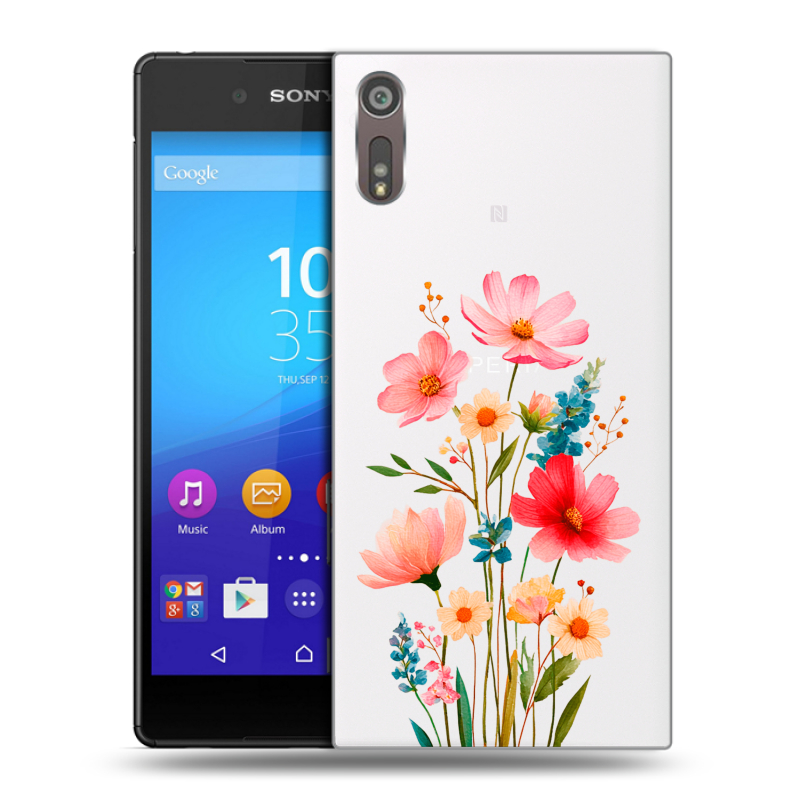Пластиковый чехол на Sony Xperia XZ с принтом Цветы Пластиковый чехол на Sony Xperia XZ с принтом Цветы