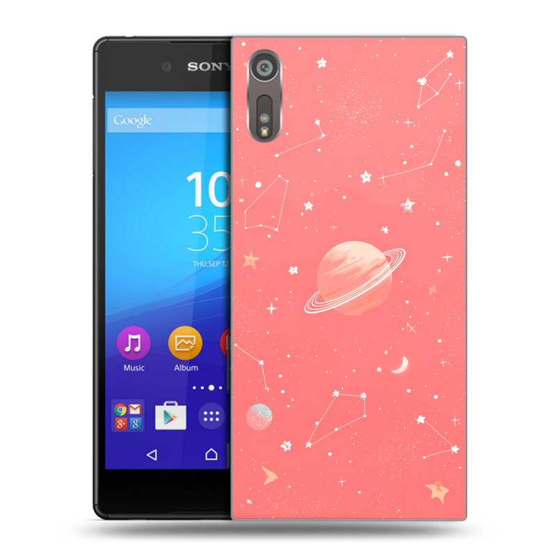 Пластиковый чехол на Sony Xperia XZ с принтом Розовый космос Пластиковый чехол на Sony Xperia XZ с принтом Розовый космос