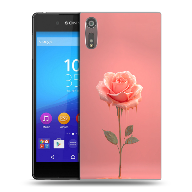 Пластиковый чехол на Sony Xperia XZ с принтом Розовая роза Пластиковый чехол на Sony Xperia XZ с принтом Розовая роза