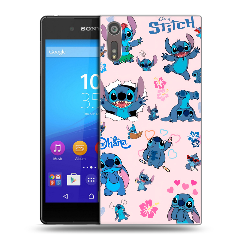 Пластиковый чехол на Sony Xperia XZ с принтом Лило и Стич Пластиковый чехол на Sony Xperia XZ с принтом Лило и Стич
