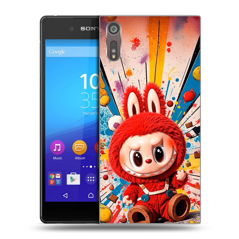 Пластиковый чехол на Sony Xperia XZ с принтом Labubu Лабубу Пластиковый чехол на Sony Xperia XZ с принтом Labubu Лабубу