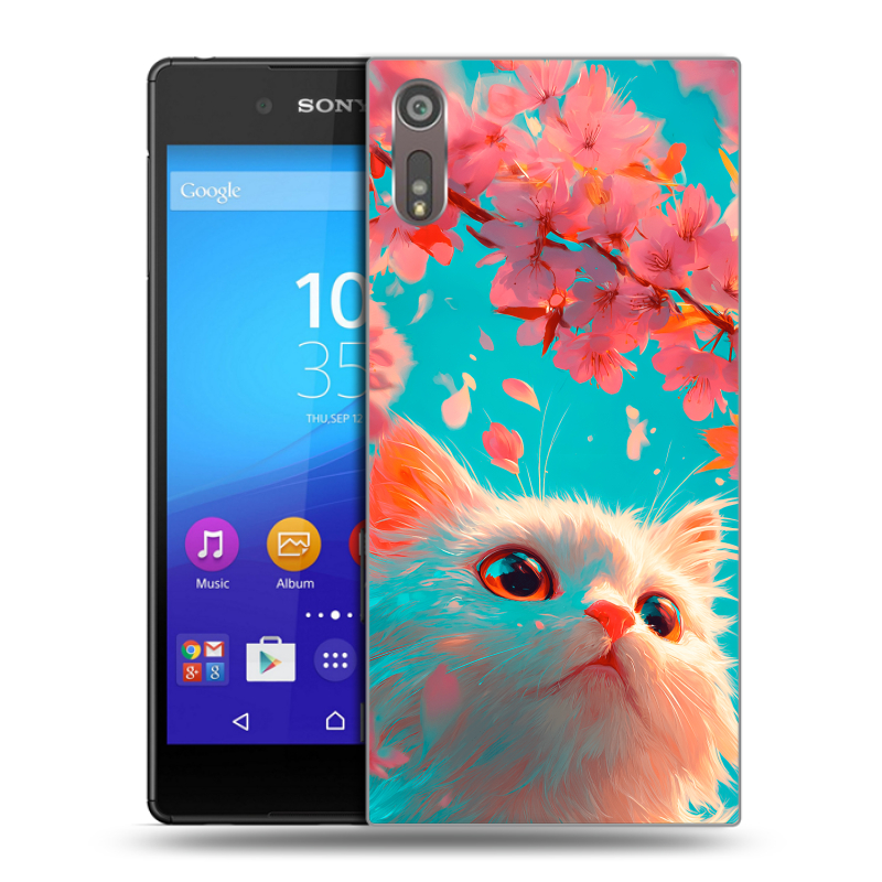 Пластиковый чехол на Sony Xperia XZ с принтом Красивый кот Пластиковый чехол на Sony Xperia XZ с принтом Красивый кот
