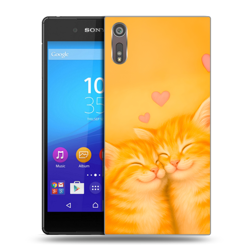 Пластиковый чехол на Sony Xperia XZ с принтом Милые котята Пластиковый чехол на Sony Xperia XZ с принтом Милые котята